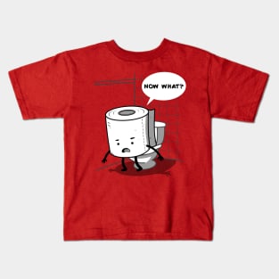 Funny Cute Kawaii Toilet Paper Humor Comedy Kids T-Shirt